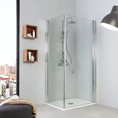 Kiamami Valentina - Cabine de Douche Réversible 70x90 - Transparent - Publicité Kiamami Valentina - Cabine de Douche Réversible 70x90 - Transparent - Publicité