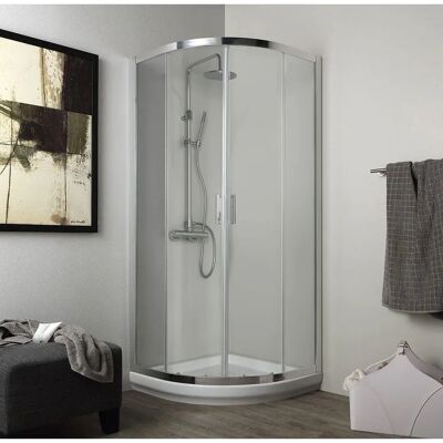 Kiamami Valentina - Cabina Doccia Semicircolare 80x80cm, Vetro 4mm Kiamami Valentina - Cabina Doccia Semicircolare 80x80cm, Vetro 4mm