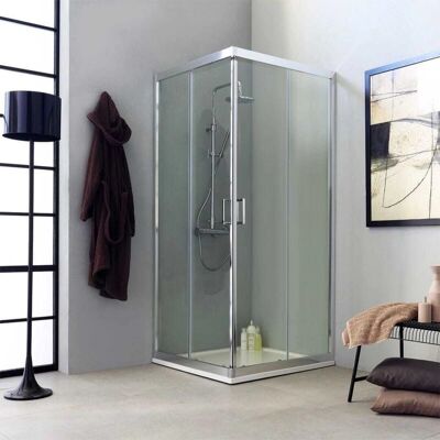 Kiamami Valentina - Cabine de douche carrée transparente - 80x80cm - Design moderne Kiamami Valentina - Cabine de douche carrée transparente - 80x80cm - Design moderne