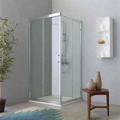 Kiamami Valentina - Box Doccia Angolare - 80x100cm - Vetro Trasparente Kiamami Valentina - Box Doccia Angolare - 80x100cm - Vetro Trasparente