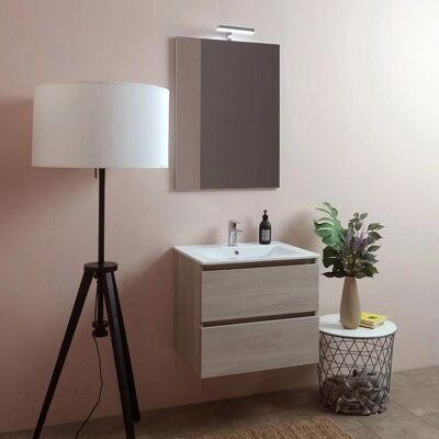 Kiamami Valentina - Mueble de baño con cajones y lavabo de cerámica - Madera clara Kiamami Valentina - Mueble de baño con cajones y lavabo de cerámica - Madera clara