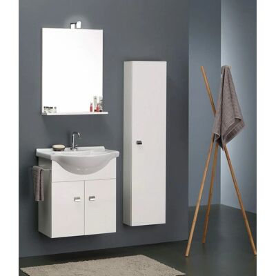 Mobile bagno sospeso bianco Kiamami Valentina con colonna - Tipo di bagno Mobile bagno sospeso bianco Kiamami Valentina con colonna - Tipo di bagno