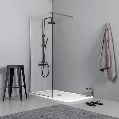 Kiamami Valentina - 100cm Reversible Glass Shower Screen - Dusch Typ Kiamami Valentina - 100cm Reversible Glass Shower Screen - Dusch Typ