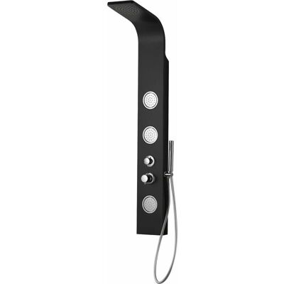 Kiamami Valentina - Moderne Schwarze Duschsäule mit Regen- & Handbrause Kiamami Valentina - Moderne Schwarze Duschsäule mit Regen- & Handbrause
