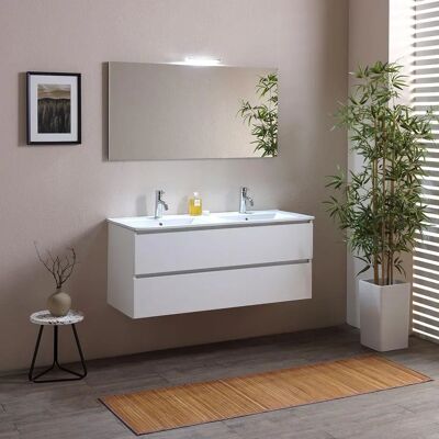 Kiamami Valentina Badezimmerschrank 120cm Doppelte Waschbecken LED Kiamami Valentina Badezimmerschrank 120cm Doppelte Waschbecken LED