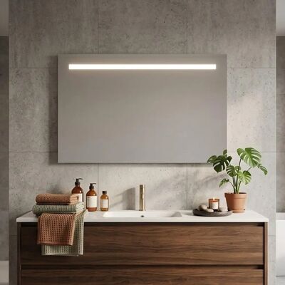 Kiamami Valentina - Espejo de baño LED rectangular 90x60 - Moderno Kiamami Valentina - Espejo de baño LED rectangular 90x60 - Moderno