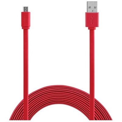 Aiino AICMCRUSBF-RD 1,5 m Płaski Micro USB do USB Kabel - Czerwony Aiino AICMCRUSBF-RD 1,5 m Płaski Micro USB do USB Kabel - Czerwony