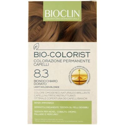 Colorazione Capelli Bioclin 8.3 Biondo Chiaro Dorato - Tintura Permanente Colorazione Capelli Bioclin 8.3 Biondo Chiaro Dorato - Tintura Permanente