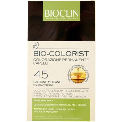 Colorazione Capelli Bio Colorist 4.5 Castano Mogano - Permanente, Brillantezza Naturale Colorazione Capelli Bio Colorist 4.5 Castano Mogano - Permanente, Brillantezza Naturale