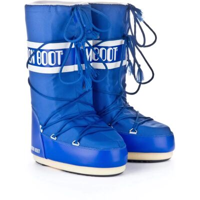 Tecnica Moon Boot Wodoodporne Zimowe Nylon Niebieskie UK 2.5-5 Tecnica Moon Boot Wodoodporne Zimowe Nylon Niebieskie UK 2.5-5