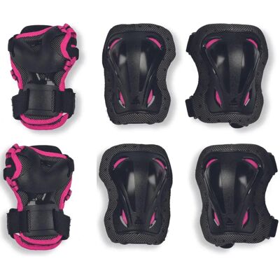 Rollerblade Skydd för Barn Rosa/Svart - XXS - Skyddar handleder, knän, armbågar - Italien Rollerblade Skydd för Barn Rosa/Svart - XXS - Skyddar handleder, knän, armbågar - Italien