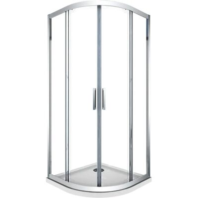 Cabine de Douche Réversible en Verre de Sécurité 6mm Laneri Profil Chrome - Publicité Cabine de Douche Réversible en Verre de Sécurité 6mm Laneri Profil Chrome - Publicité