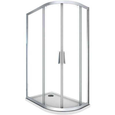 Giorgy Box Doccia in Vetro 6mm Reversibile Semicircolare - 80x120cm Giorgy Box Doccia in Vetro 6mm Reversibile Semicircolare - 80x120cm