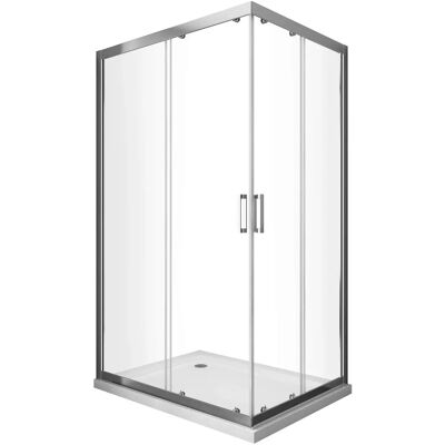 Cabina de Ducha Rectangular de 6mm en Ángulo Reversible 70x100cm Cabina de Ducha Rectangular de 6mm en Ángulo Reversible 70x100cm