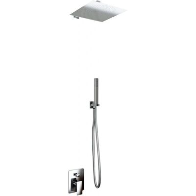 GIORGY - Kit Ducha 2 Func Slim 2mm - Cabezal 25x25 - Brazo pared - Juegos de Ducha GIORGY - Kit Ducha 2 Func Slim 2mm - Cabezal 25x25 - Brazo pared - Juegos de Ducha