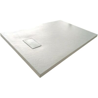 Laneri Piatto Doccia Effetto Pietra Fibra di Vetro 2,6cm - Bianco Laneri Piatto Doccia Effetto Pietra Fibra di Vetro 2,6cm - Bianco