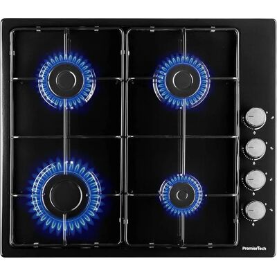 PremierTech PC604BEG 60cm Piano Cottura a Gas - Nero Lucido PremierTech PC604BEG 60cm Piano Cottura a Gas - Nero Lucido