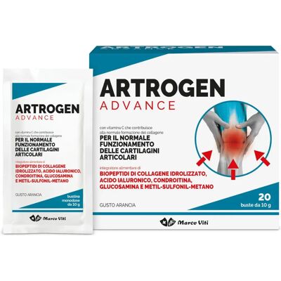 Marco Viti Artrogen Advance - Collagene e Acido Ialuronico per Articolazioni - 20 Bustine Marco Viti Artrogen Advance - Collagene e Acido Ialuronico per Articolazioni - 20 Bustine