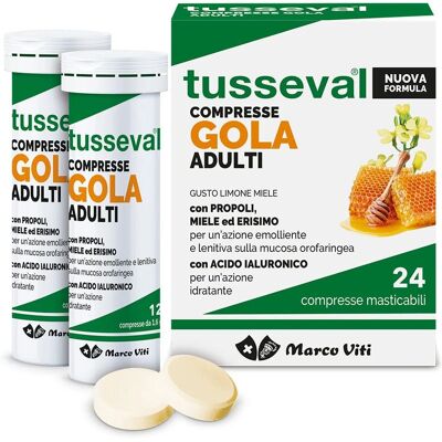Marco Viti Farmaceutici Spa Tusseval Gola Adulti - Pastiglie Lenitive per Mal di Gola Marco Viti Farmaceutici Spa Tusseval Gola Adulti - Pastiglie Lenitive per Mal di Gola