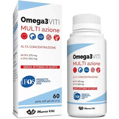 Marco Viti Omega 3 Multi Azione - Supporto Cuore & Cervello - 60 Softgel Marco Viti Omega 3 Multi Azione - Supporto Cuore & Cervello - 60 Softgel