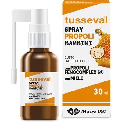 Marco Viti Farmaceutici Spa Tusseval Gola Propoli Spray - Bambini 30ml - Lenisce Mal di Gola Marco Viti Farmaceutici Spa Tusseval Gola Propoli Spray - Bambini 30ml - Lenisce Mal di Gola
