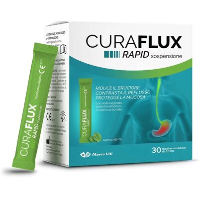 Marco Viti Farmaceutici Spa Curaflux Soluzione Orale Rapida - 30 Bustine da 10ml Gusto Menta - Integratore per il Benessere Gastrointestinale Marco Viti Farmaceutici Spa Curaflux Soluzione Orale Rapida - 30 Bustine da 10ml Gusto Menta - Integratore per il Benessere Gastrointestinale