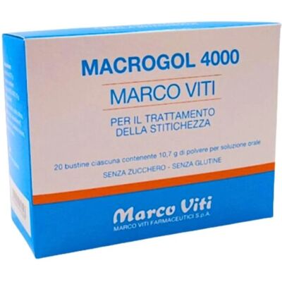 Marco Viti Macrogol 4000 - Laxativo - 20 Bustine Marco Viti Macrogol 4000 - Laxativo - 20 Bustine