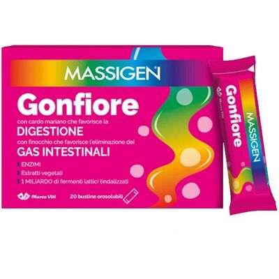 Marco Viti Farmaceutici Spa Massigen Gonfiore - Gas e Digestione - 20 Stick Marco Viti Farmaceutici Spa Massigen Gonfiore - Gas e Digestione - 20 Stick