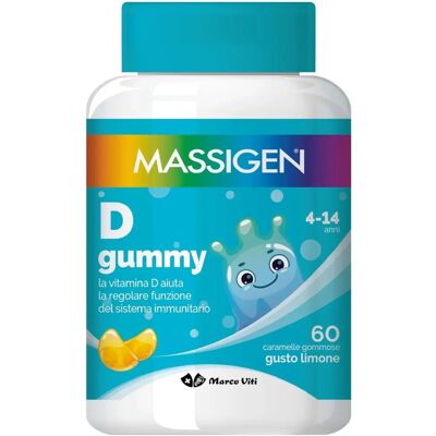Marco Viti Farmaceutici Spa Massigen D Gummy Limone - Integratore di Vitamina D per Bambini Marco Viti Farmaceutici Spa Massigen D Gummy Limone - Integratore di Vitamina D per Bambini