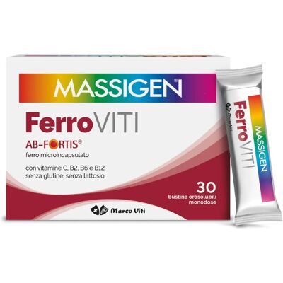 Marco Viti Massigen Ferroviti - Integratore di Ferro e Vitamine B - 30 Bustine Orali Marco Viti Massigen Ferroviti - Integratore di Ferro e Vitamine B - 30 Bustine Orali