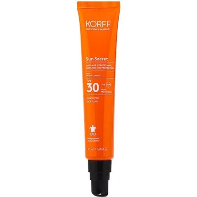 Korff Sun Secret SPF30 Protezione Solare Viso - Alta Protezione, Resistente all’acqua Korff Sun Secret SPF30 Protezione Solare Viso - Alta Protezione, Resistente all’acqua