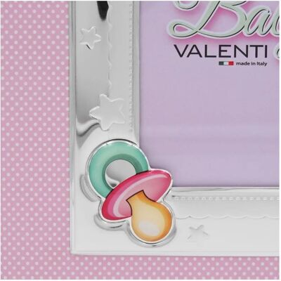 Valenti Argenti Rosa Baby-Fotoalbum - Album in Eco-Leder mit Silberrahmen Valenti Argenti Rosa Baby-Fotoalbum - Album in Eco-Leder mit Silberrahmen