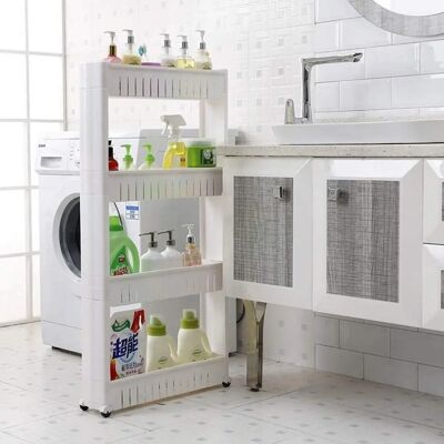 Bakaji Slank Ruimtebesparende Keuken & Badkamer Kar - 4 Planken Bakaji Slank Ruimtebesparende Keuken & Badkamer Kar - 4 Planken