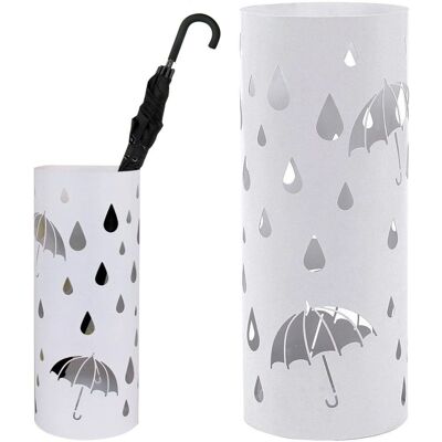 Support à parapluie Bakaji - Blanc, Rond, avec vaschette - Publicité Support à parapluie Bakaji - Blanc, Rond, avec vaschette - Publicité