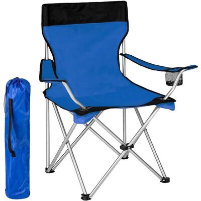 BAKAJI - Chaise de camping pliante avec sac - Bleu BAKAJI - Chaise de camping pliante avec sac - Bleu