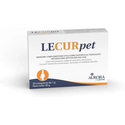 Aurora Biofarma Lecurpet - Integratore di glucosamina e condroitina per cani e gatti - 30 compresse Aurora Biofarma Lecurpet - Integratore di glucosamina e condroitina per cani e gatti - 30 compresse