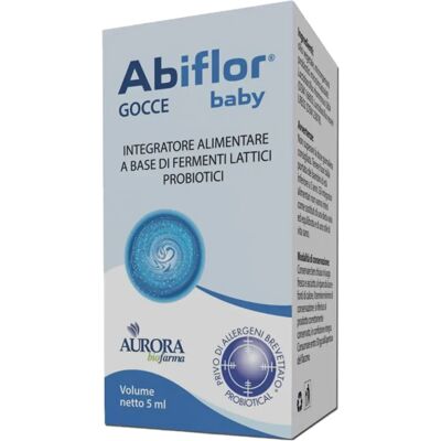 Aurora Biofarma Abiflor Gocce Baby 5 ml - Integratore probiotico per bambini Aurora Biofarma Abiflor Gocce Baby 5 ml - Integratore probiotico per bambini