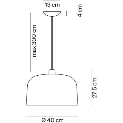 Luceplan Zile Suspension Noire - Lampe à Pendule - Publicité Luceplan Zile Suspension Noire - Lampe à Pendule - Publicité