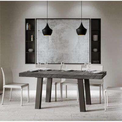 Table à Manger Extensible LES TENDANCES - 12 Places - Style Industriel - Publicité Table à Manger Extensible LES TENDANCES - 12 Places - Style Industriel - Publicité