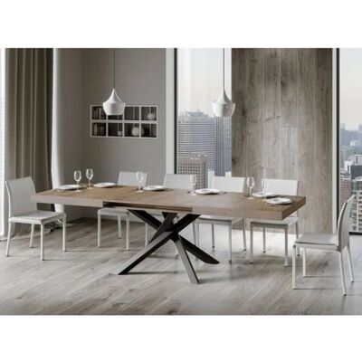 ITAMOBY Tavolo Estensibile 180-284cm Rovere Scuro Antracite ITAMOBY Tavolo Estensibile 180-284cm Rovere Scuro Antracite