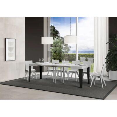 Table Extensible Flame ITAMOBY - Blanc & Anthracite - Plusieurs Tailles - Publicité Table Extensible Flame ITAMOBY - Blanc & Anthracite - Plusieurs Tailles - Publicité