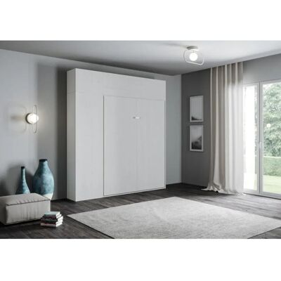 ITAMOBY Cama Abatible - Blanco - Diseño Vertical Ahorra Espacio ITAMOBY Cama Abatible - Blanco - Diseño Vertical Ahorra Espacio