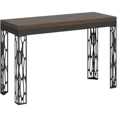ITAMOBY Table Ghibli Double en Noyer Extensible - Design Italien Élégant - Publicité ITAMOBY Table Ghibli Double en Noyer Extensible - Design Italien Élégant - Publicité