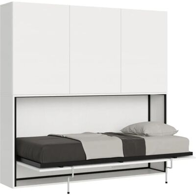 ITAMOBY Cama abatible Kando D blanca - Ahorro de espacio, Fabricada en Italia ITAMOBY Cama abatible Kando D blanca - Ahorro de espacio, Fabricada en Italia