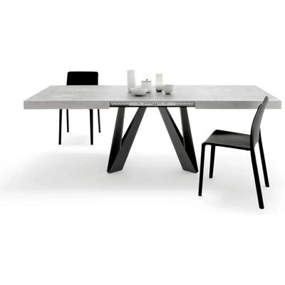 Table Extensible Mobili Fiver Romina - Gris Béton - 160-240cm - Publicité Table Extensible Mobili Fiver Romina - Gris Béton - 160-240cm - Publicité
