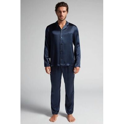 Intimissimi XL Modré Hedvábné Pyžamo - Pyjama Intimissimi XL Modré Hedvábné Pyžamo - Pyjama