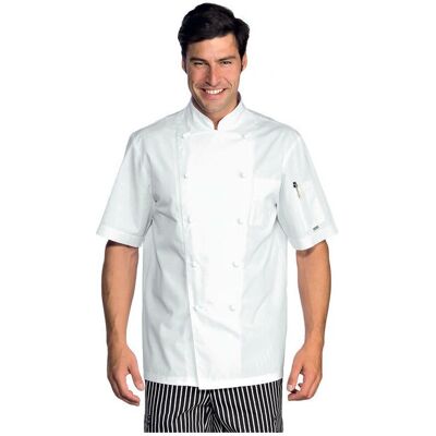 Isacco Veste Chef Cuisinier extralight - blanc - Veste de chef - Publicité Isacco Veste Chef Cuisinier extralight - blanc - Veste de chef - Publicité