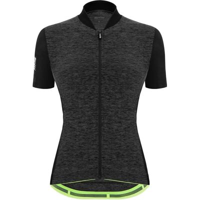 Santini L Black Fitted Cycling Jersey - Jersey Santini L Black Fitted Cycling Jersey - Jersey