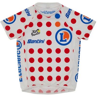 Maillot Enfant Blanc Tour de France Santini - Publicité Maillot Enfant Blanc Tour de France Santini - Publicité
