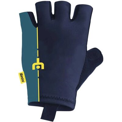Gants de Cyclisme Santini Tour de France - Bleu - Publicité Gants de Cyclisme Santini Tour de France - Bleu - Publicité